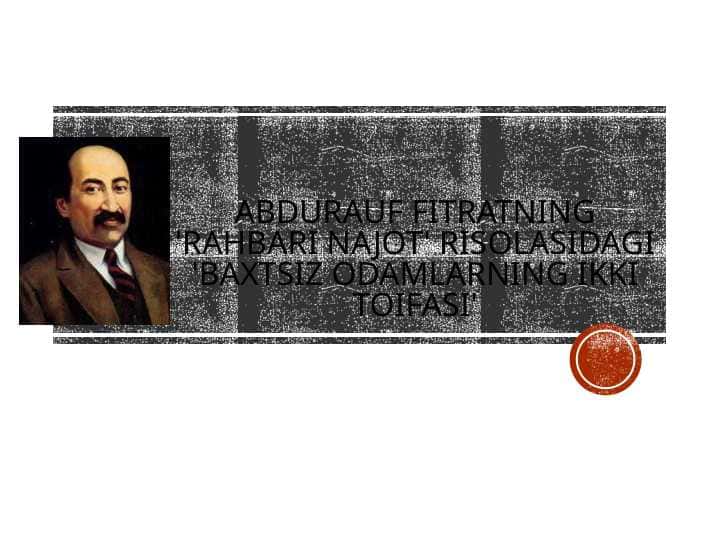 Abdurauf Fitratning Rahbari najot risolasidagi Baxtsiz odamlarning ikki toifasiga oid qarashlari.pptx
