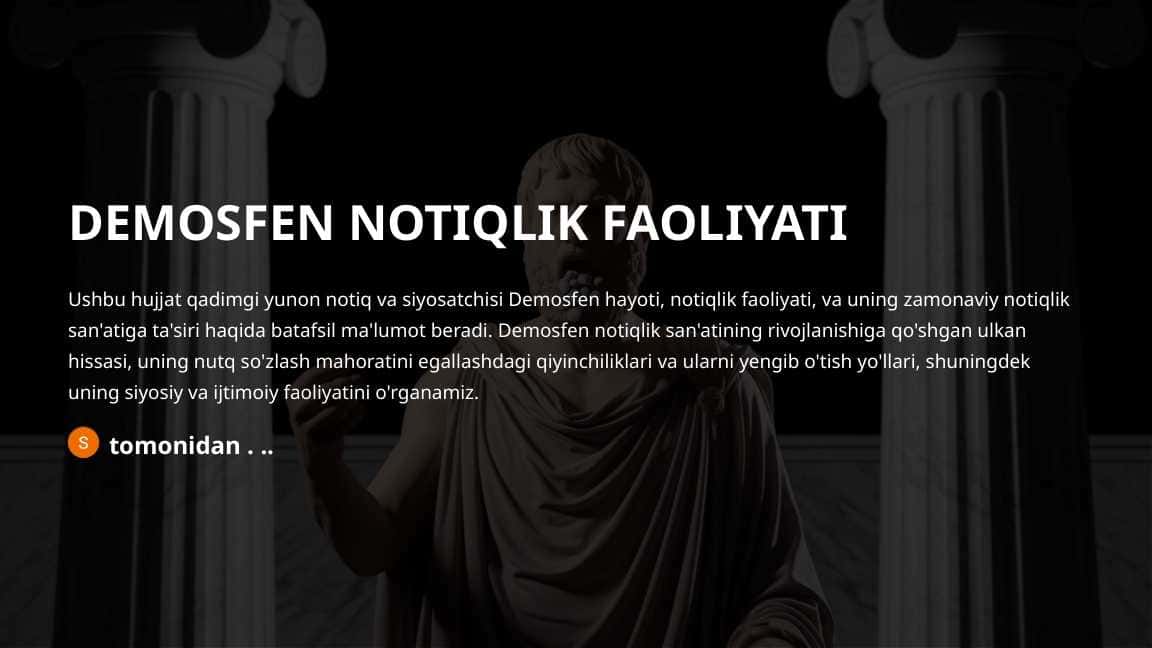 DEMOSFEN NOTIQLIK FAOLIYATI
