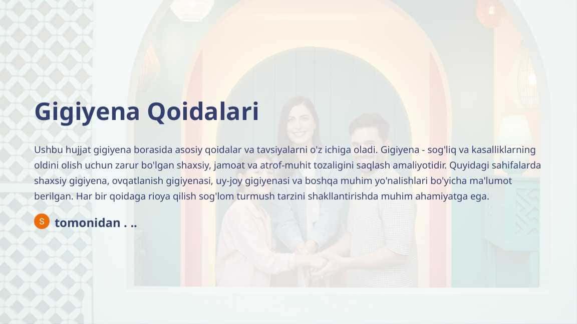 Gigiyena Qoidalari