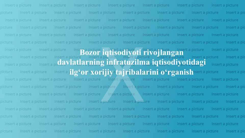Bozor iqtisodiyoti rivojlangan davlatlarning infratuzilma iqtisodiyotidagi ilg‘or xorijiy tajribalarini о‘rganish