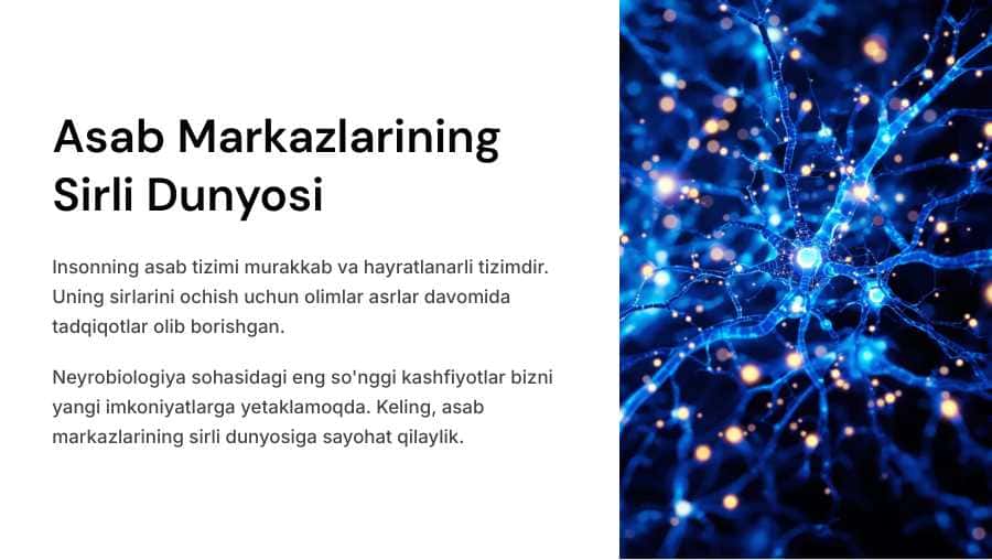 Asab markazlarining xossalari.