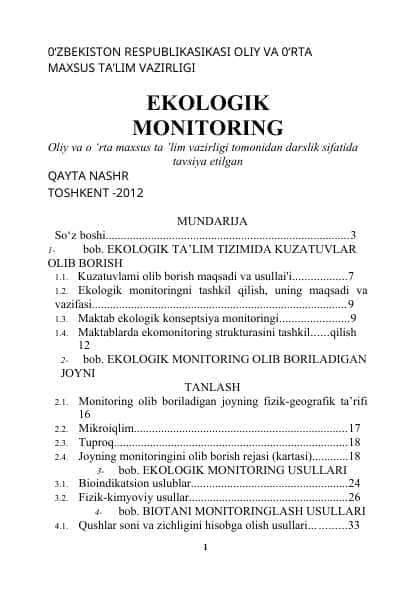 EKOLOGIK MONITORING
