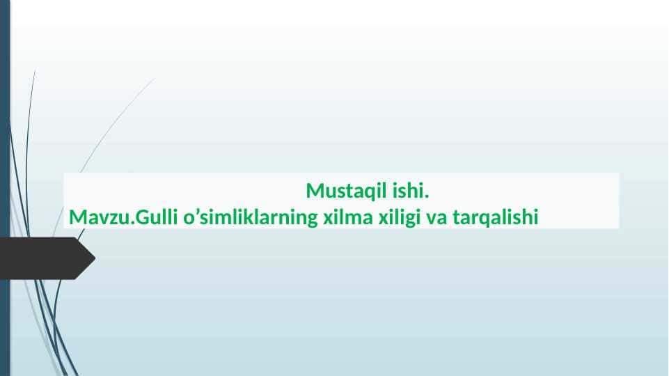 Gulli o’simliklarning xilma xiligi va tarqalishi
