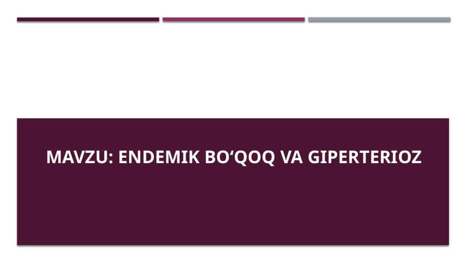 Endemik boʻqoq va giperterioz