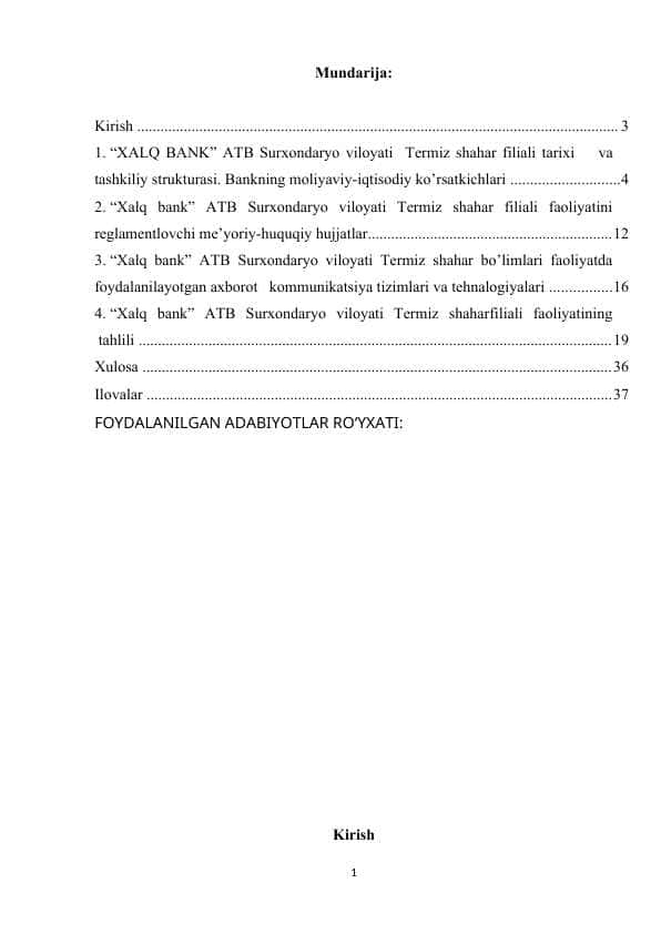 Xalq bank amaliyot hisoboti Termiz shahar