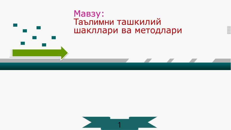 Таълимни ташкилий шакллари ва методлари