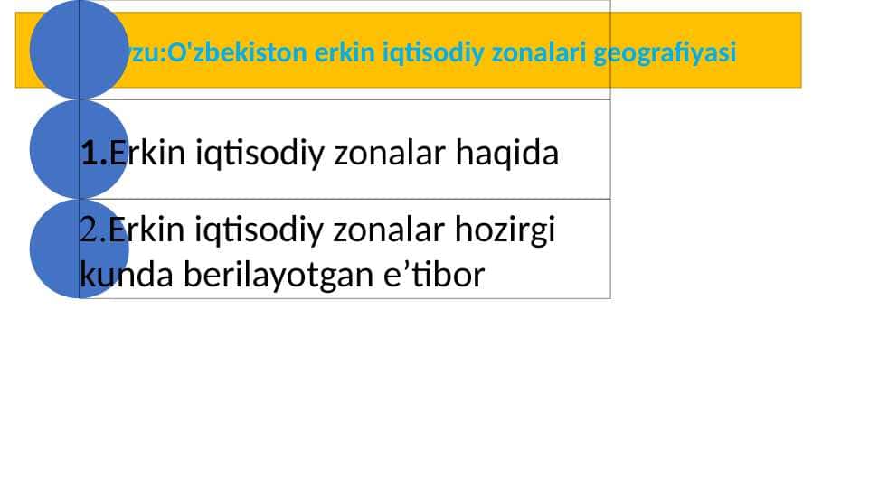 O'zbekiston erkin iqtisodiy zonalari geografiyasi