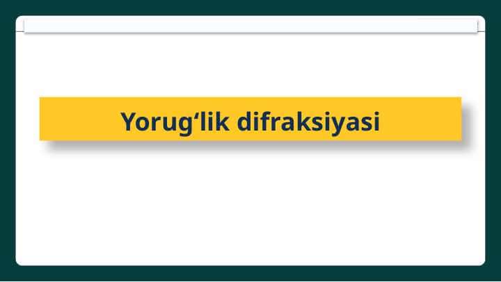 Yorugʻlik difraksiyasi