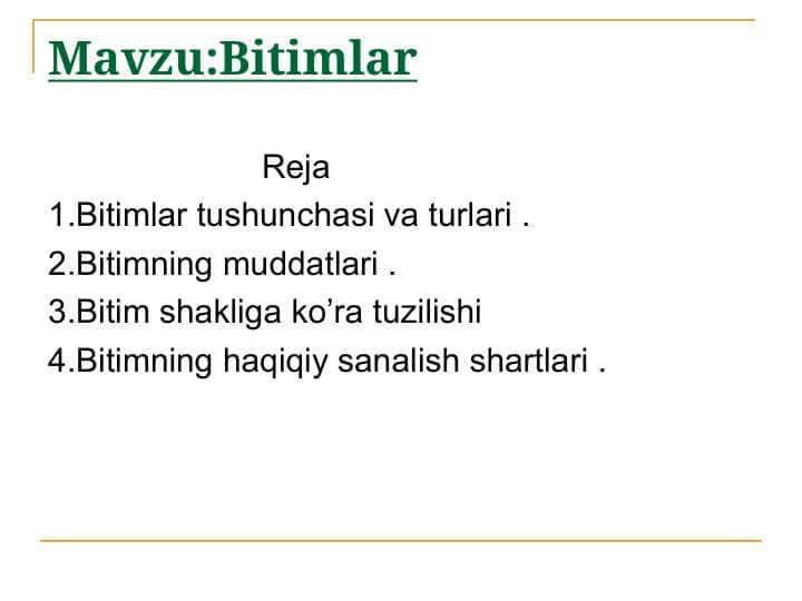 Bitimlar
