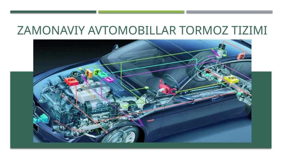 zamonaviy avtomobillar tormoz tizimi