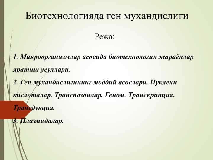 Биотехнологияда ген мухандислиги
