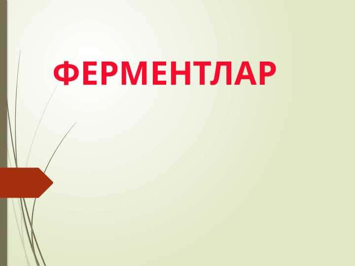 ФЕРМЕНТЛАР