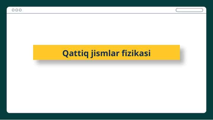 Qattiq jismlar fizikasi