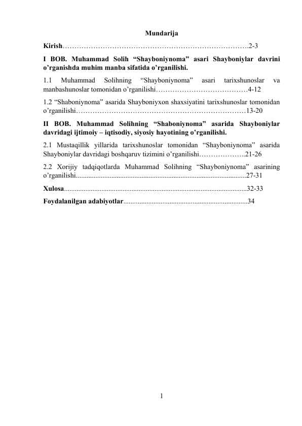 Muhammad Solihning "Shayboniynoma" asari