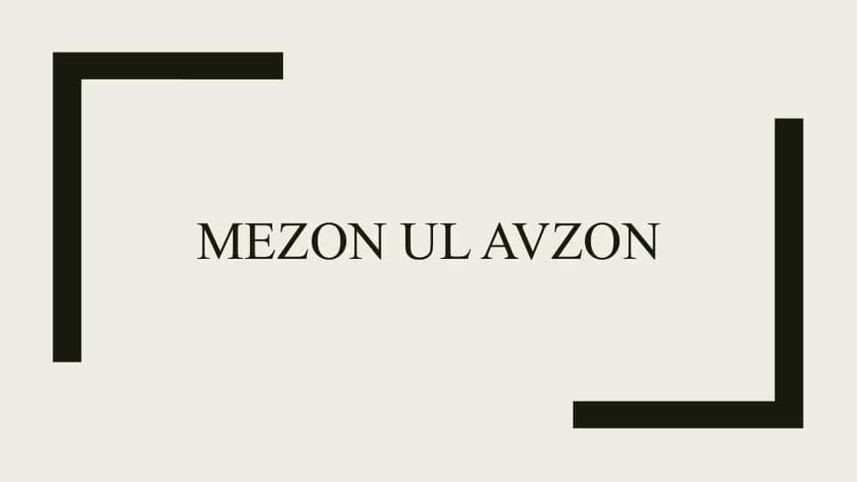 Mezon ul avzon