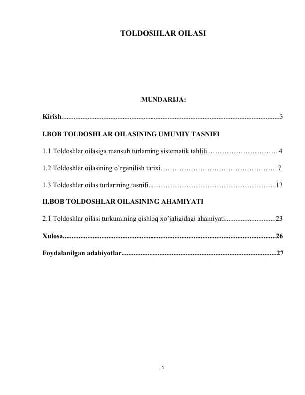 TOLDOSHLAR OILASI
