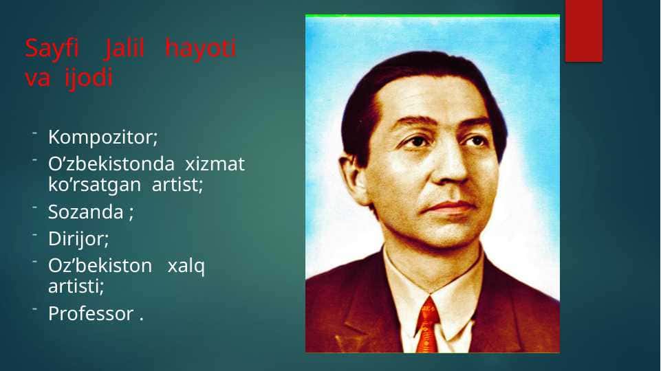 Sayfi Jalil hayoti va ijodi