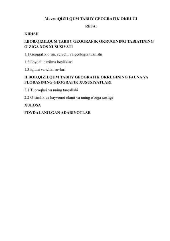 QIZILQUM TABIIY GEOGRAFIK OKRUGI