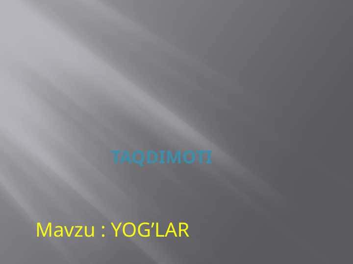 YOG’LAR