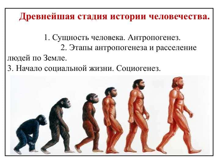 Древнейшая стадия истории человечества.
