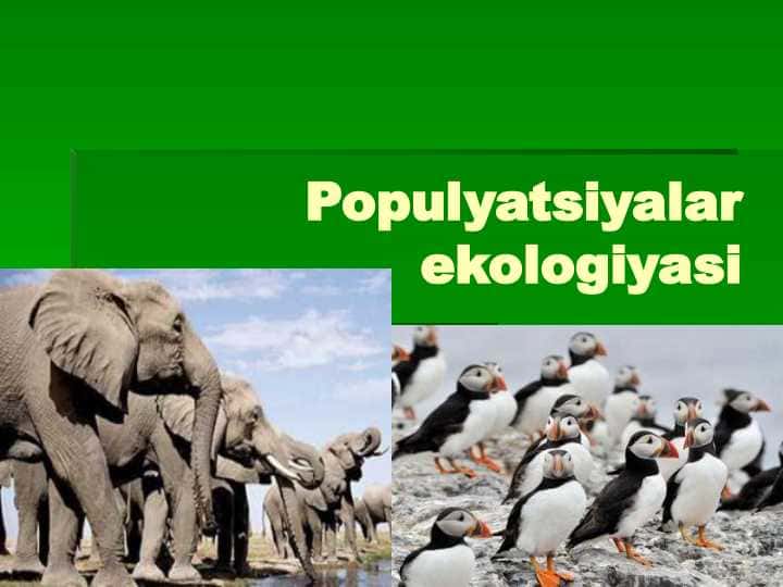 Populyatsiyalar ekologiyasi