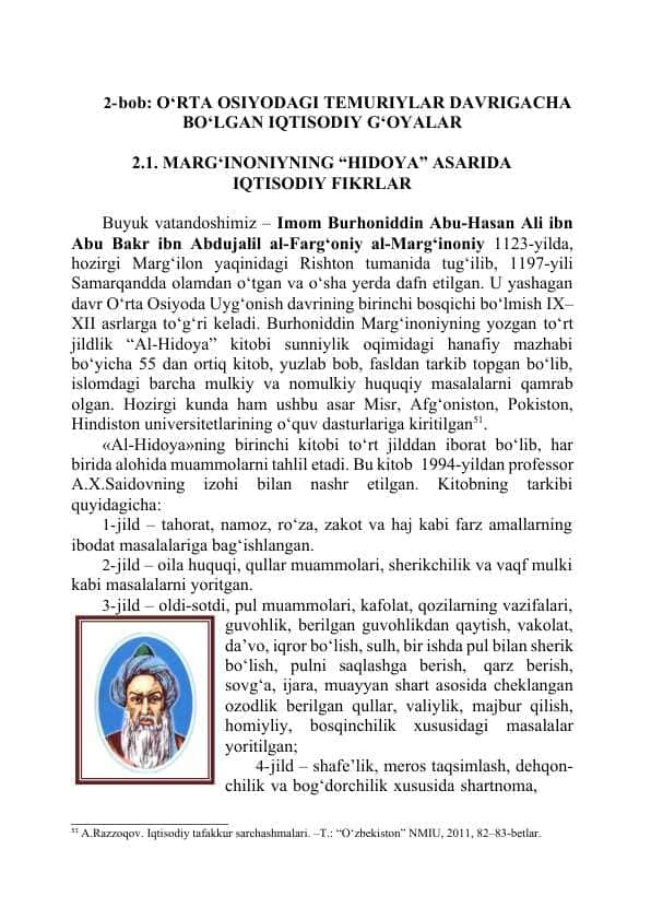 O‘RTA OSIYODAGI TEMURIYLAR DAVRIGACHA BO‘LGAN IQTISODIY G‘OYALAR
