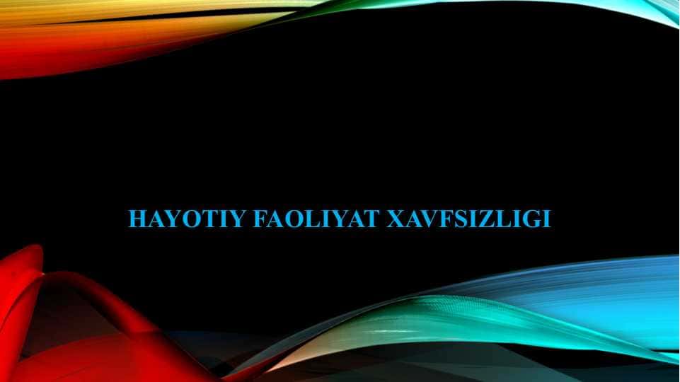 Texnika va elektr xavfsizligi