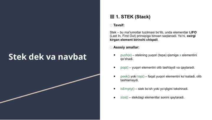 Stek dek va navbat
