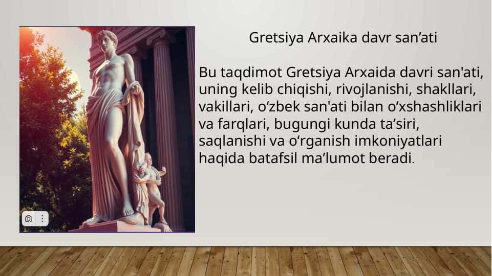 Gretsiya Arxaika davr san’ati
