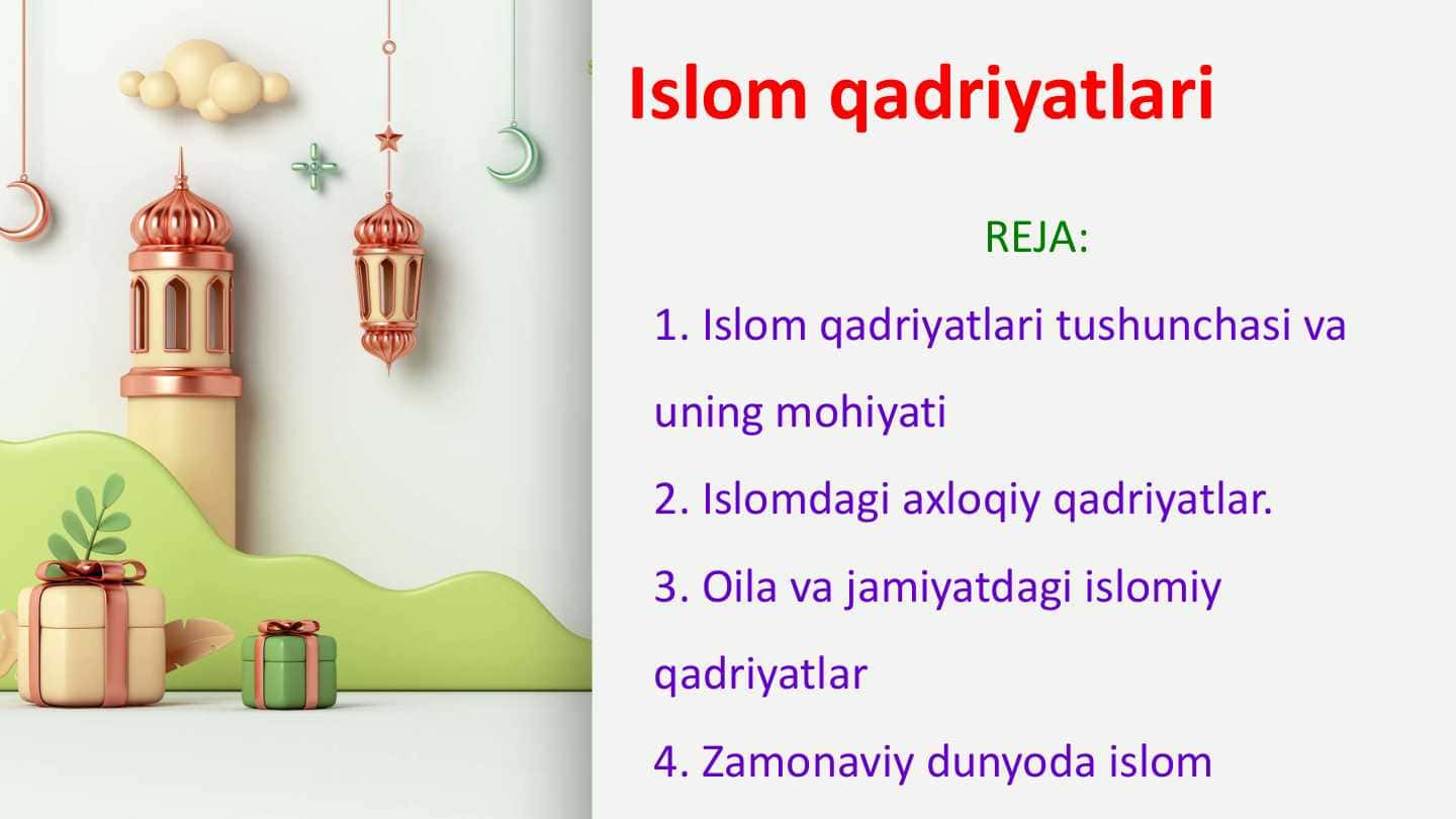 Islom qadriyatlari