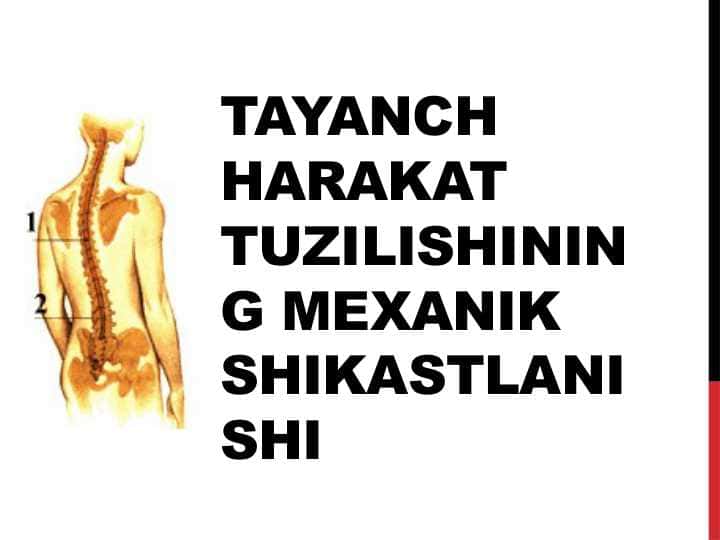 Tayanch harakat tuzilishining mexanik shikastlanishi