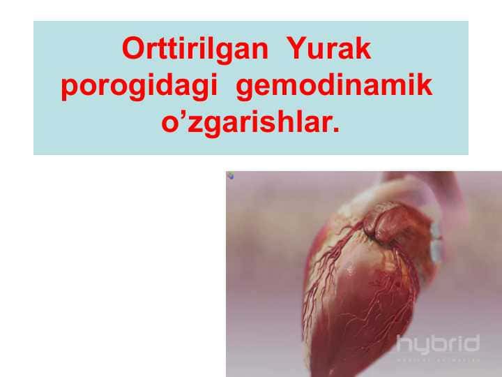Orttirilgan Yurak porogidagi gemodinamik o’zgarishlar