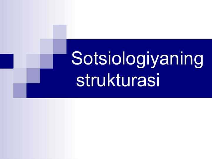 Sotsiologiyaning strukturasi
