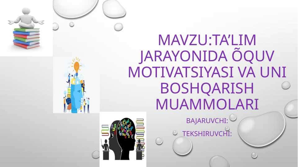 Yosh psixologiyasidan taqdimot