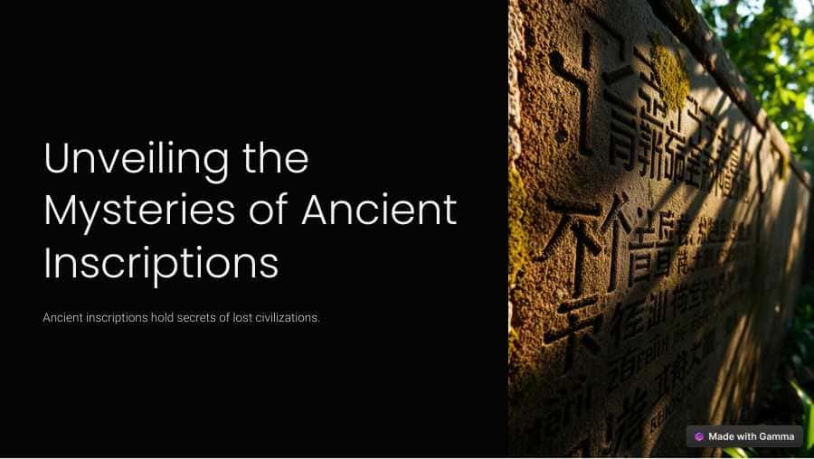 Unveiling the Mysteries of Ancient Inscriptions