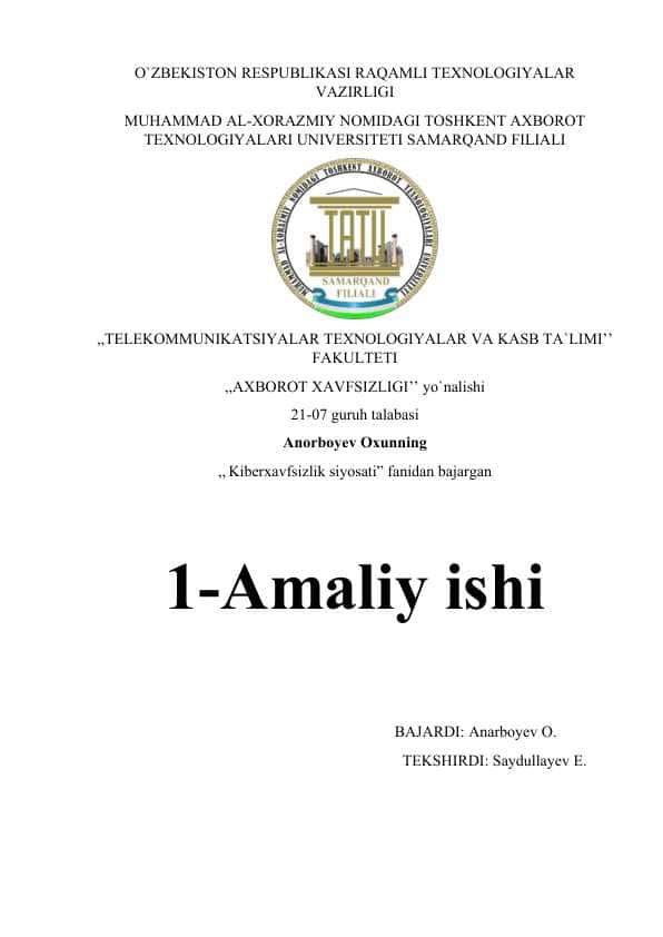 Kiberxavfsizlik siyosati