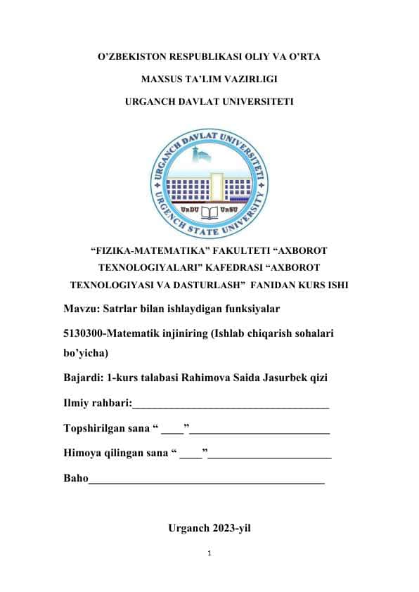 Satrlar bilan ishlaydigan funksiyalar C#.docx