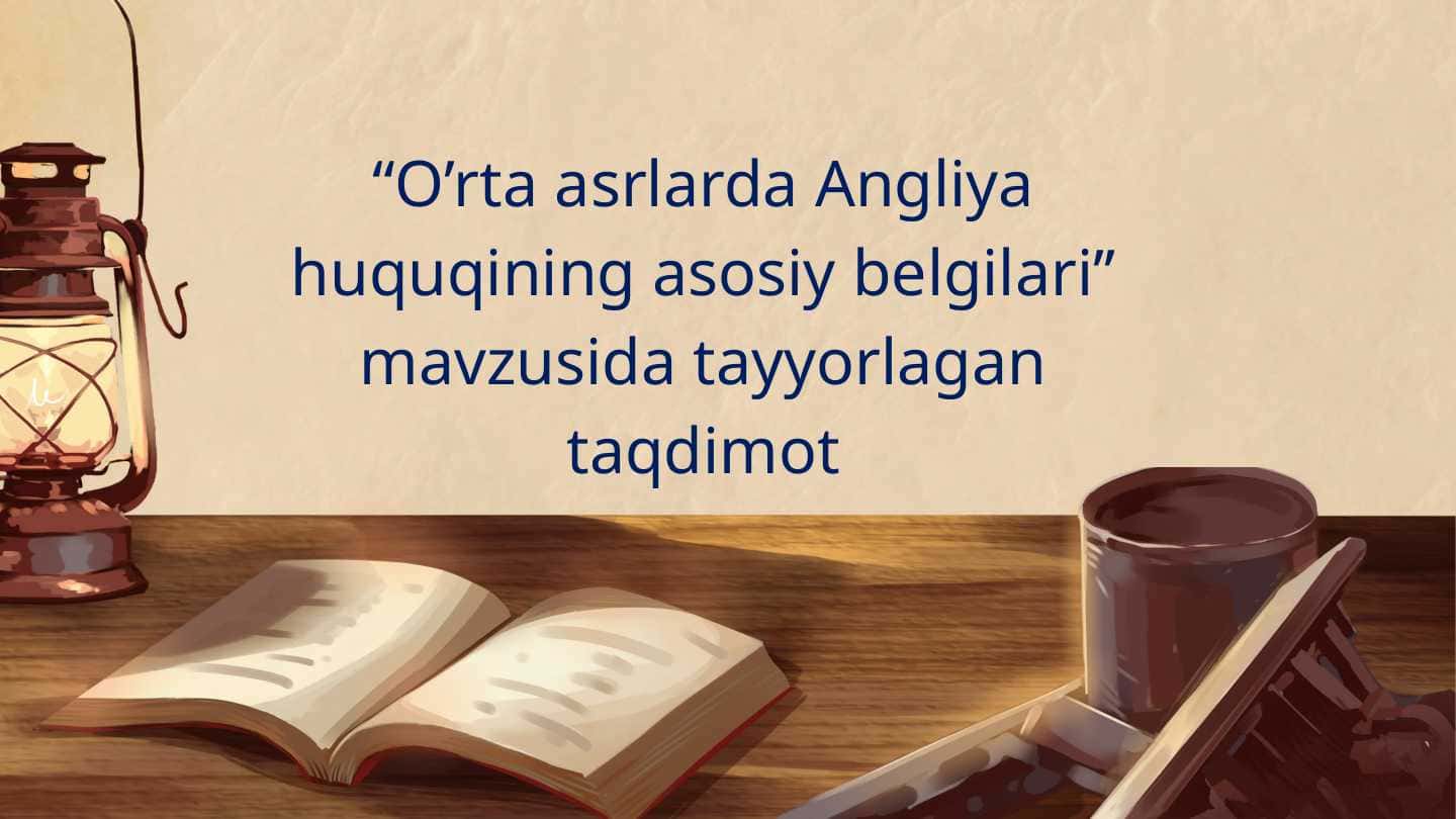 Angliya davlati va huquqi
