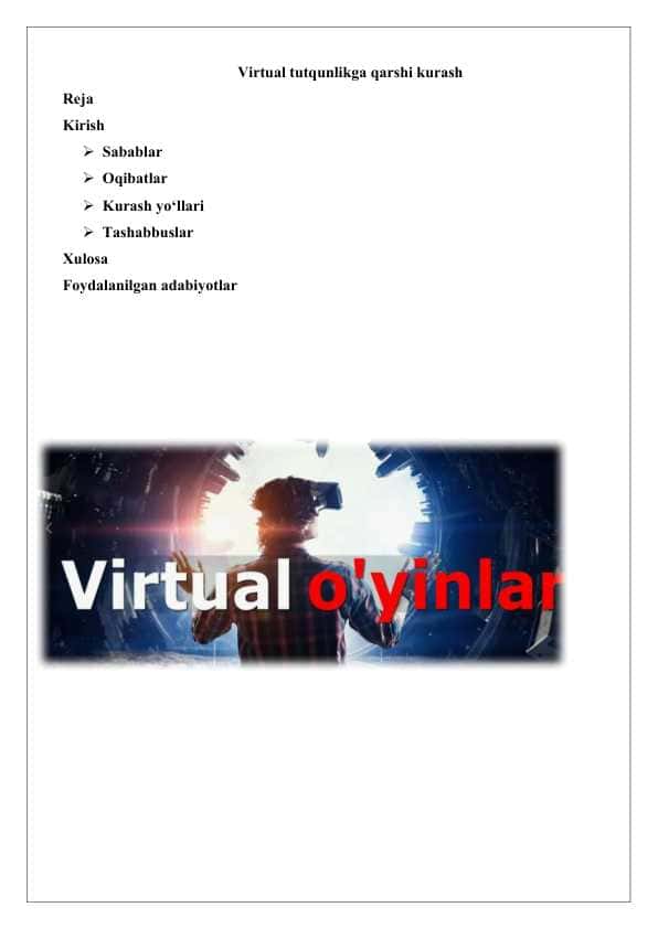 Virtual tutqunlikga qarshi kurash 25
