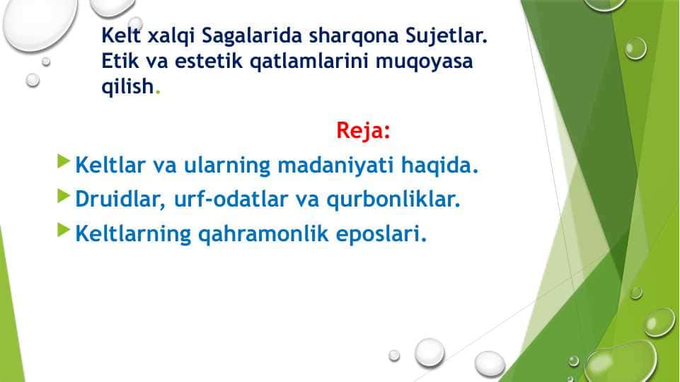 Kelt xalqi sagalarida sharqona syujetlar
