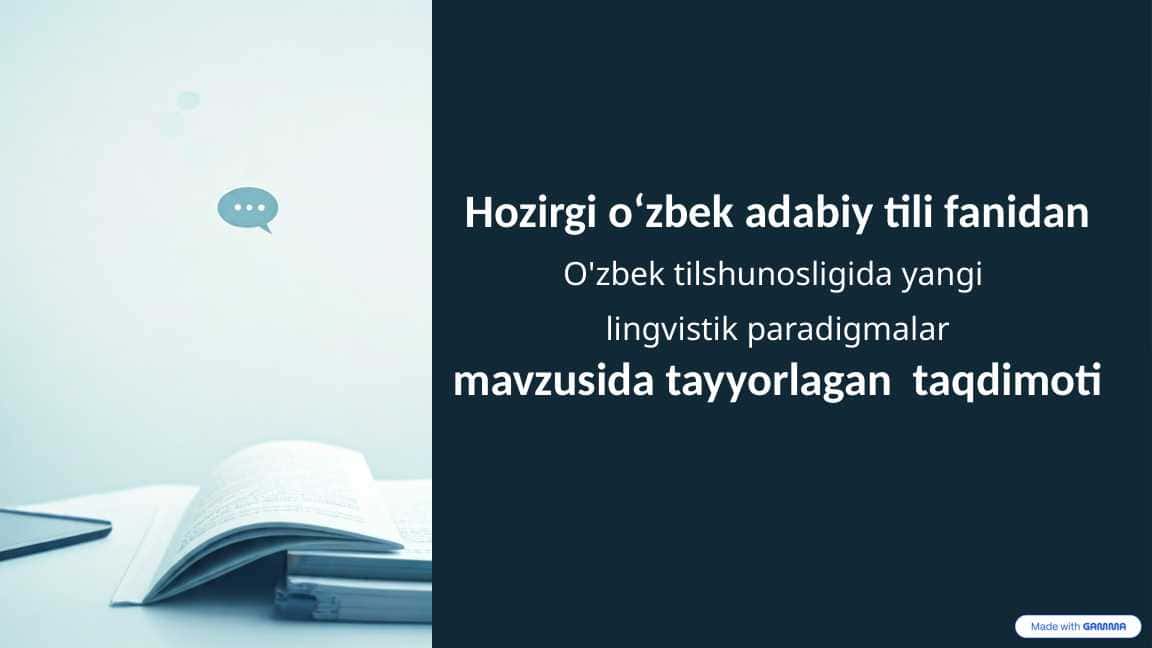 O'zbek tilshunosligida yangi lingvistik paradigmalar