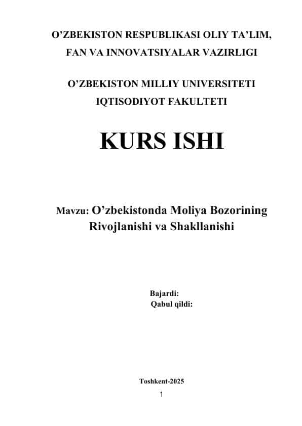O’zbekistonda avtomobilsozlik sanoati va uning iqtisodiyotdagi o’rni.
