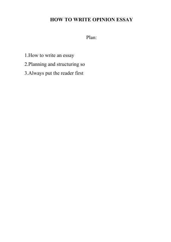 HOW TO WRITE OPINION ESSAY