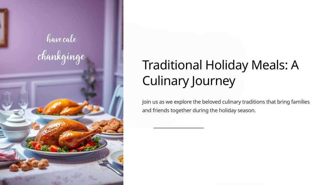 Traditional Holiday Meals: A Culinary Journey