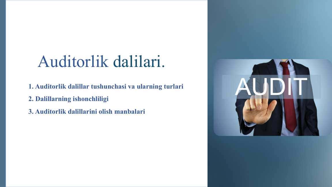 auditirlik dalili.