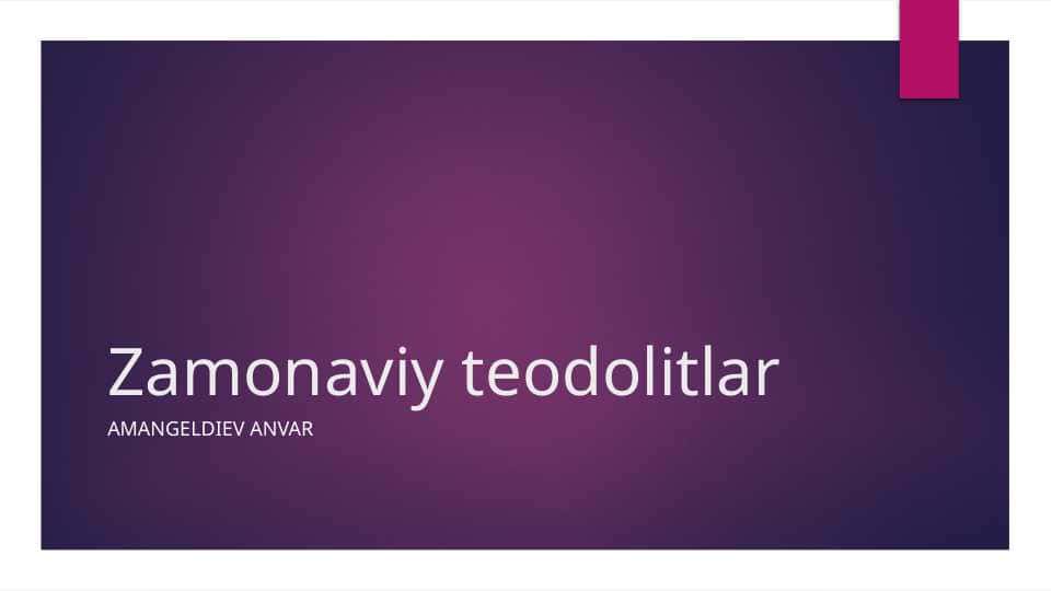 Zamonaviy teodalitlar