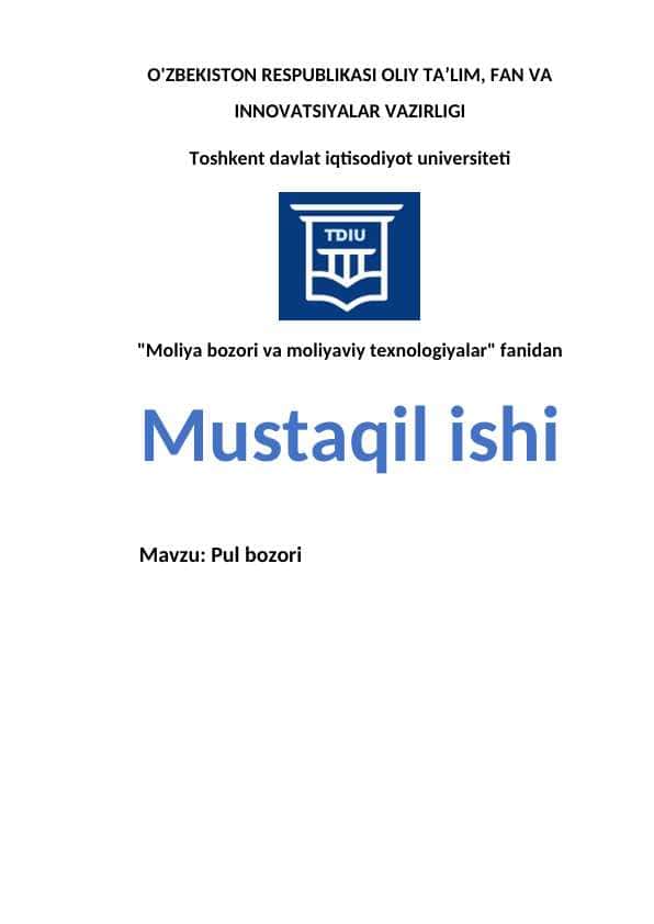 Pul bozori