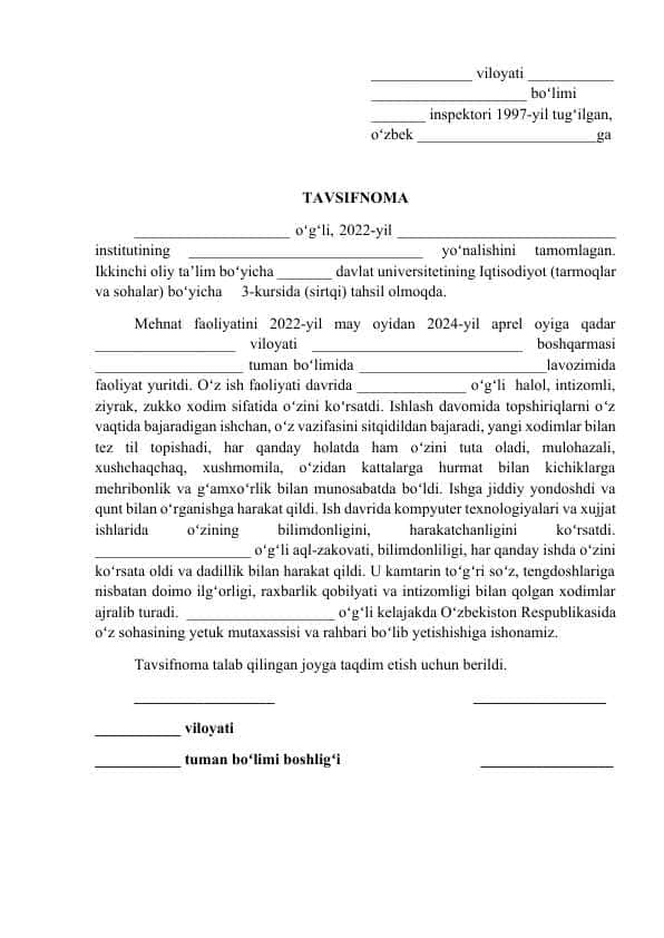 TAVSIFNOMA TAVSIYANOMA