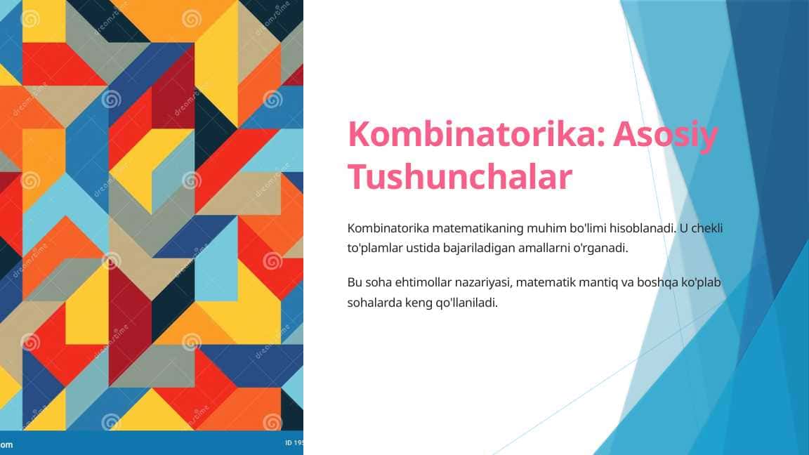 Kombinatorika: Asosiy Tushunchalar