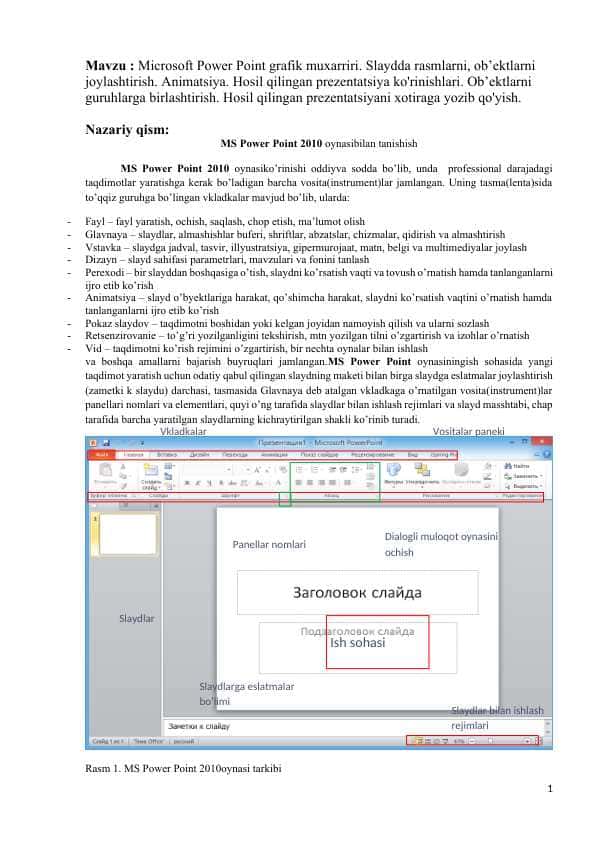 Microsoft Power Point grafik muxarriri